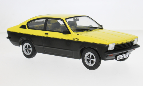 Opel Kadett C Coupe GT/E 1975 Geel/Zwart - 1:18